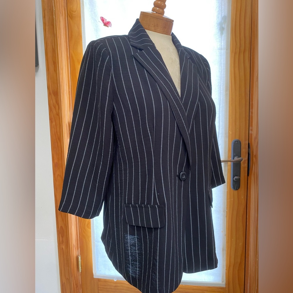 nycc striped blazer size small